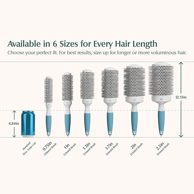 Small Round Brush for Precise Styling and Manageable Blowouts (0.75 inch) - Salon-Quality Tool for Wet or Dry Hair (Not Electrical)