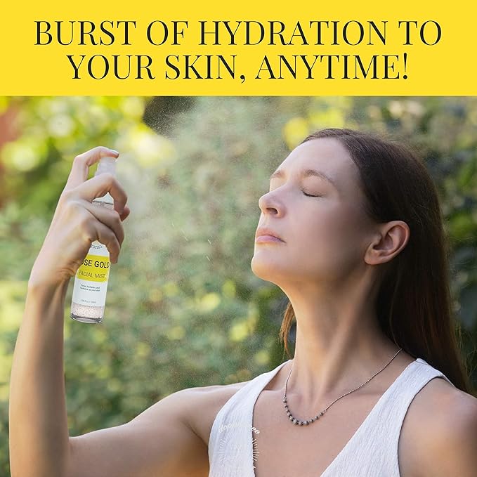 Hydrating Facial Spray Toner with Rosewater, Hyaluronic Acid, Rosehip Seed Oil and Aloe Vera - Mist for Face by Doppeltree - Formulated in San Francisco