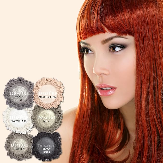 Demure Mineral Make Up (Black Liner) Eye Shadow, Matte Eyeshadow, Loose Powder, Eye Makeup, Professional Makeup