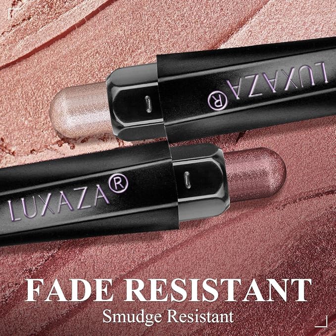 10PCS Eyeshadow Stick,Shimmer And Matte Brown Metallic Cream Eyeshadow Pencil Crayon with Smudge-proof & Waterproof,Eye Brightener Stick, Ideal Gift for Women - Espresso