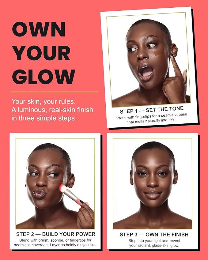 Konfident Glow Skin Tint – Maple Majesty Hydrating Oil-Free Glass-Skin Foundation, Buildable Light-to-Medium Coverage, 30 ml – Inclusive Clean Makeup for Radiant Confidence