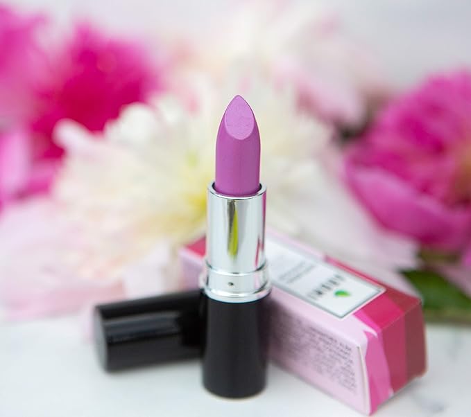 Aromi Natural Lipstick | Bright, Pink Lilac Lipstick - Vegan & Cruelty-free, Creamy, Moisturizing, All Natural Ingredients, Indie Makeup, Dye-free | (Peppy Pink)