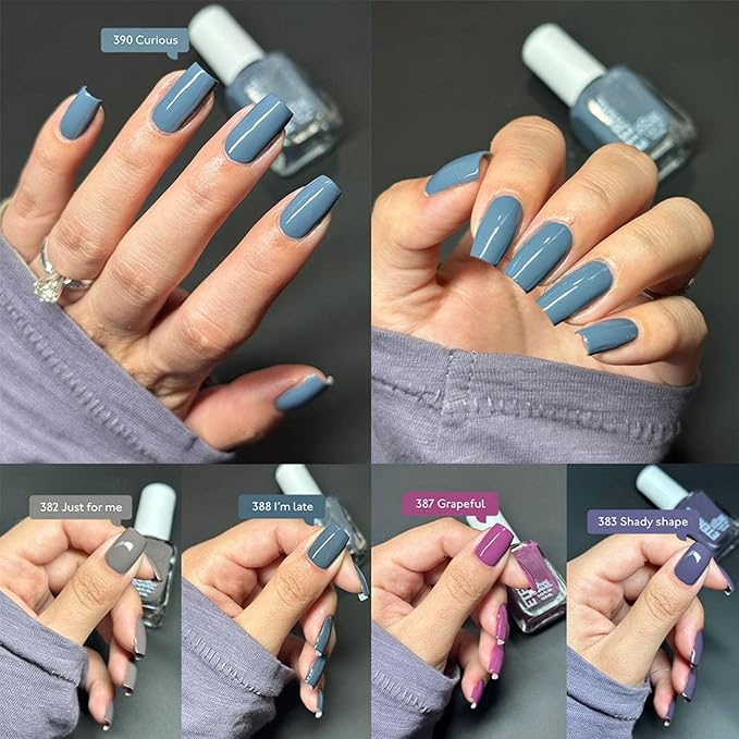 Eternal Blue Nail Polish Set for Women (DARK ELEGANT) - Brown Nail Polish Set for Girls - Pink Nail Polish Quick Dry & Long Lasting for Home DIY Manicure & Pedicure - Made in USA, 13.5mL (Set of 5)