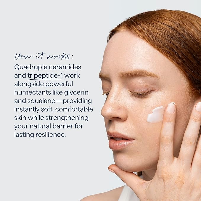 Remedy for Rich Moisture - Barrier Repairing Rich Cream Moisturizer for Normal to Dry Skin - Quadruple Ceramide Complex, Peptides, Squalane, Glycerin- By Dermatologist Dr. Shah, 1.7 fl. oz