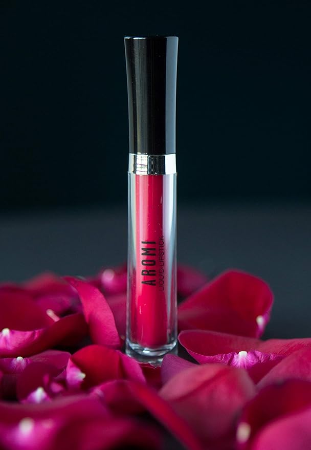 Aromi Matte Liquid Lipstick | Bright Magenta Red Lip Color, Long-Lasting, Transfer and Smudge Proof, Waterproof, Paraben, Phthalate, + Gluten Free (Neon Red)
