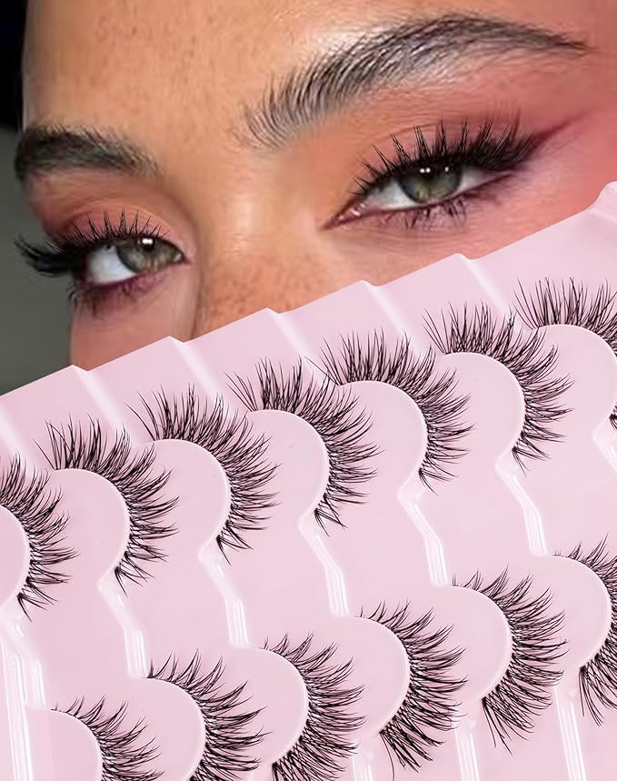 Wispy Natural False Eyelashes Flared Fluffy Fake Lashes M-9