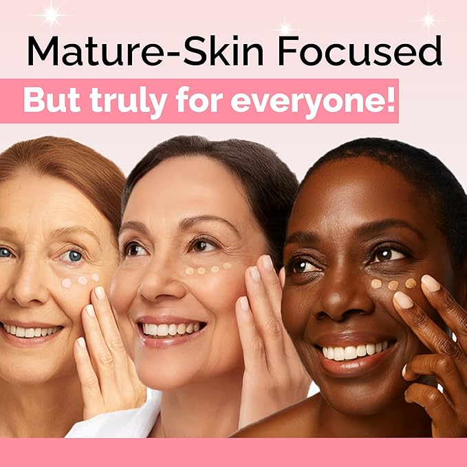 Elizabeth Mott Thank Me Later Under Eye Brightener & Primer – Hydrating Color Corrector for Dark Circles – Lightweight Concealer Base for Mature Skin, Medium Shade 5ml