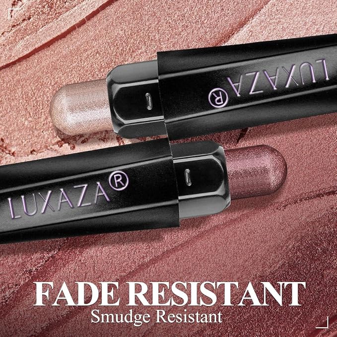 10PCS Eyeshadow Stick,Shimmer And Matte Brown Metallic Eye Shadow sticks Set,Cream Eyeshadow Pencil Crayon with Smudge-proof & Waterproof,Eye Brightener Stick