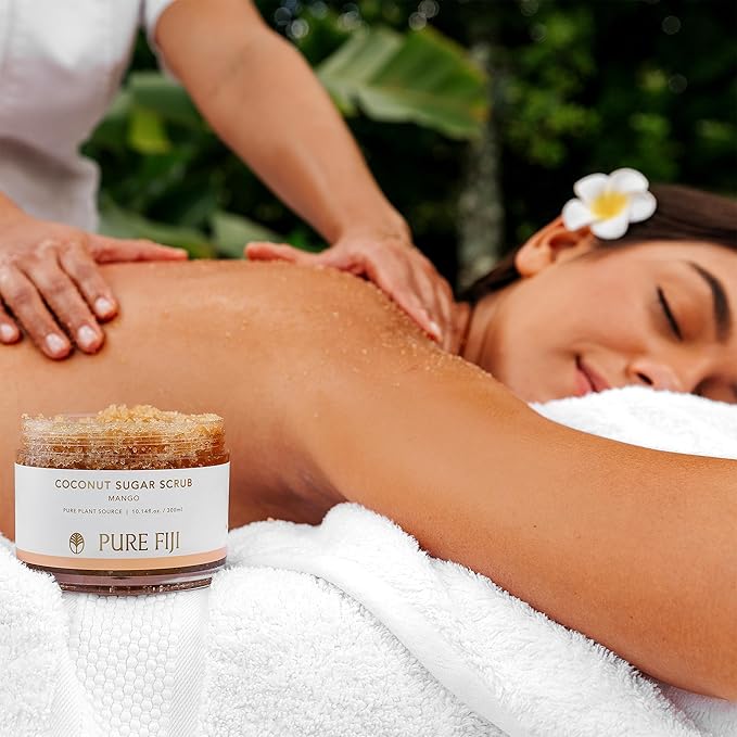 Pure Fiji Coconut Sugar Body Scrub, Mango (10.14 Oz /300ml)