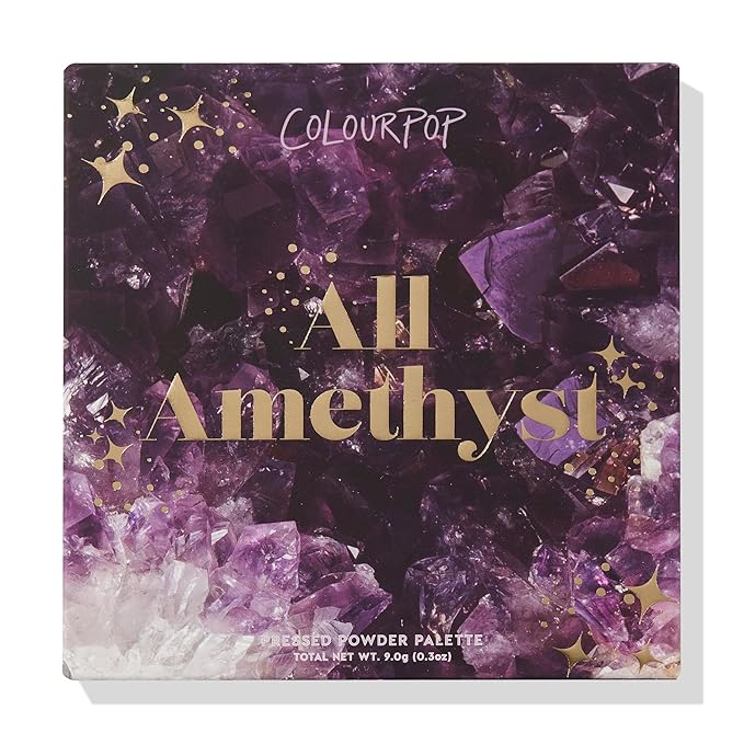 ColourPop All Amethyst Eyeshadow Palette - Metallic Opalescent with Duo Chrome Finishes - High-Pigment Eye Makeup with a Long-Wearing Formula (0.3 oz)