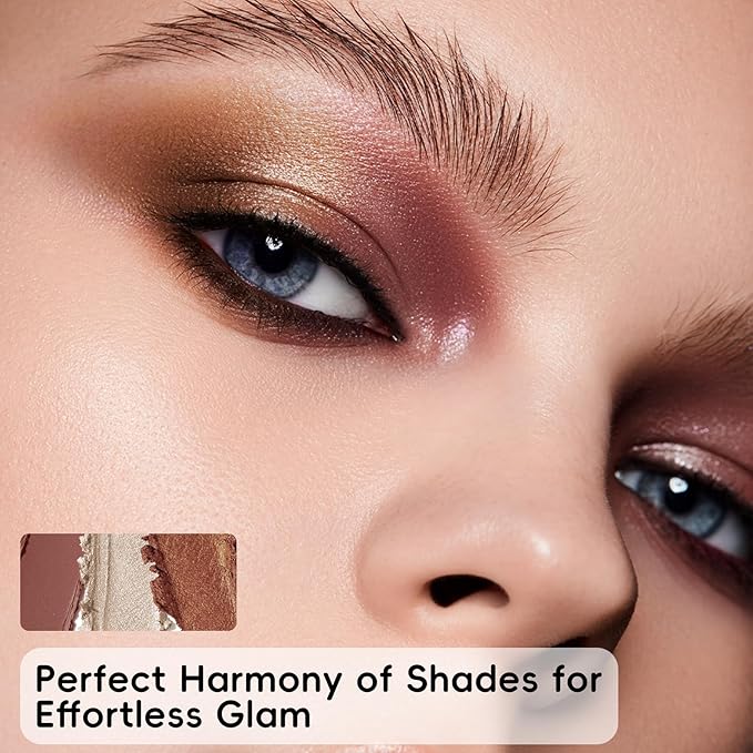 Eyeshadow Stick 3Pcs Set, Metallic & Shimmer Shades for Bold Looks, Waterproof & Smudge-Proof Pencil, Color Includes Arabian Spice, Brush Shimmer, Lion Gold, 1.9g Each