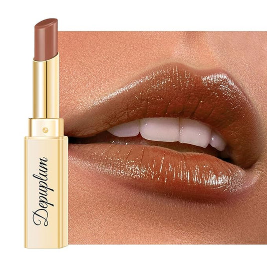 Brown Lipstick for Women Hydrate Glossy Lipstick Moisture Lip Gloss Sheer-Medium Coverage Long Lasting Lipsticks for Dry Lips (DM72 Brown)