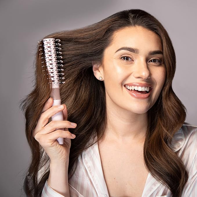 Argan Oil Infused Vented Round Brush, Fast Dry Round Brush, 24mm, All Hair Types