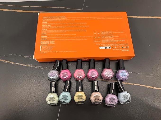 modelones Nail Polish Set, 12 Colors Spring Summer Blue Green Pink Nude Yellow Purple Pastel Quick Dry Mini Starter Kit Long Lasting Art DIY Manicure Set at Home for Women Girls ﻿
