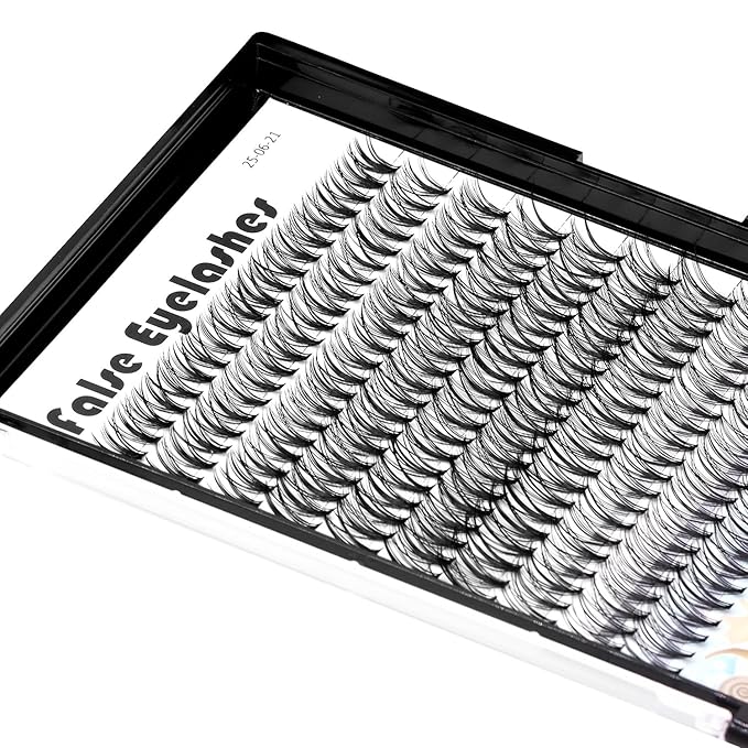 20D Cluster Eyelashes Mixed10-12-14mm/11-13-15mm/12-14-16mm/16-18-20mm Individual False Eyelashes Thickness 0.07mm D Curl Makeup Volume Eye Lashes 200 PCS (11-13-15mm)