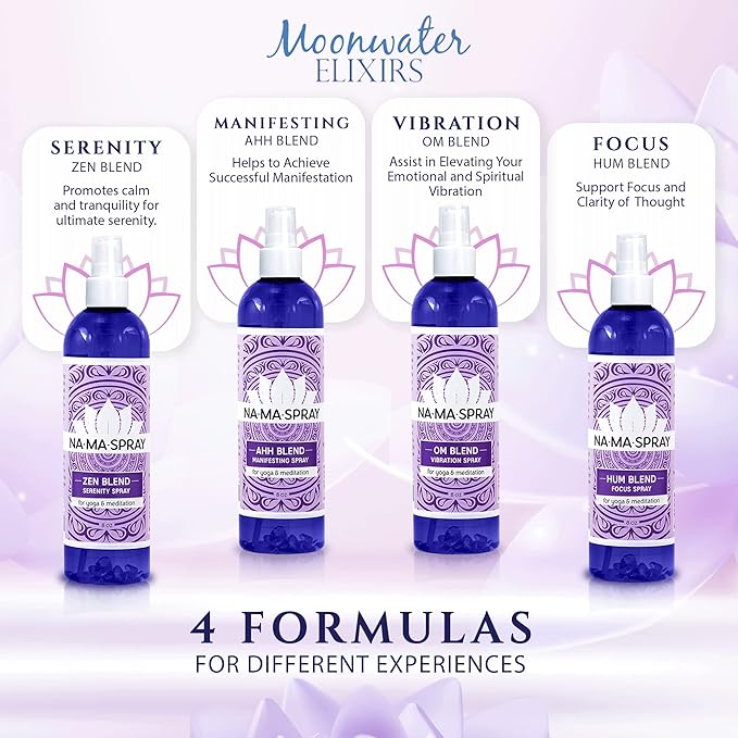 Lemon & Peppermint Aromatherapy Spray - Pillow and Shower Aura Cleansing Mist for Focus, Clarity & Productivity - Clear Negative Energy, Support Spiritual Protection & Improve Performance. HUM 4oz