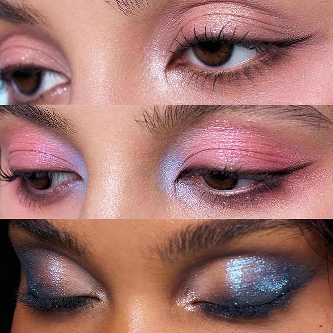 Flower Knows Shell's Jewel 6-Color Makeup Palette,Eyeshadow,Blush,Highlighting & Contour All-in-One Face Makeup Palette with 4 Matte+2 Shimmer Pink & Blue Shades(S02 Mermaids Tears,0.23 Oz)