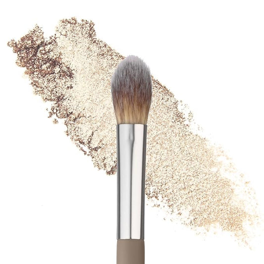 Sandstone Scandinavia Soft Collection Makeup Brush - Professional Premium Highlighter brush for applying and blending highlighter. Ultra soft bristles. Vegan Makeup brush for all skin types