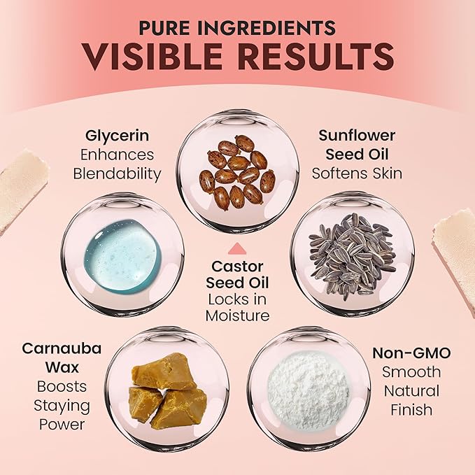 BaeBlu - Organic Blush Tube, Chardonnay - 100% Natural Vegan Cream Blush Sticks, Multi-Use Bronzer, & Highlighter for Lips, Cheeks & Eyes, Buildable Shimmer, Gluten-Free, Paraben-Free, Made in USA