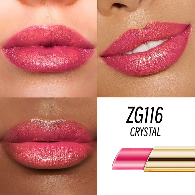 Red Lipstick Moisturizing for Women Shimmer Tinted Lip Balm Hydrate Nourish Rasberry Lip Gloss Cruelty Free Lip Makeup, ZG116 Crystal