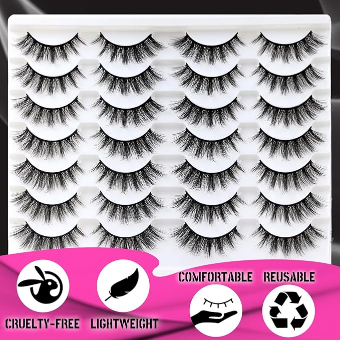 Veleash Natural Lashes Cat Eye Lash Eyelashes Natural Look Soft Strip Lashes Faux Mink Eyelashes Look Like Lash Extensions Effect C Curl Manga Eyelash Fluffy Short Eye 14 Pairs Pack (Pixie)