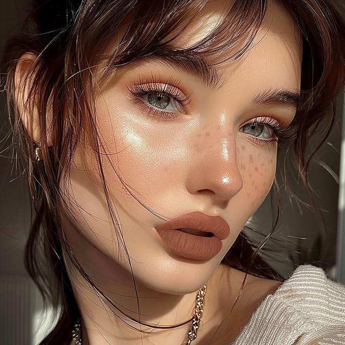 Nude Lipstick Matte for Women Color Stay Long Lasting Lipstick Smudgeproof Liquid Lipsticks Cruelty Free Lip Color, DM10 Dusty Nude