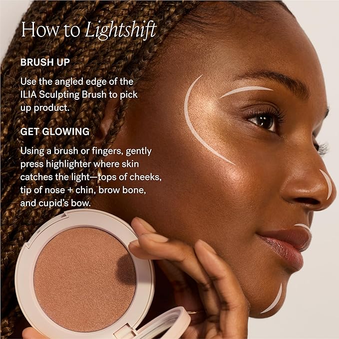 ILIA - Lightshift Cream Highlighter | Non-Comedogenic, Long-Lasting, Vegan, Cruelty-Free | Weightless, Seamless, Silky Highlighter (Daze - Warm Copper, 0.27 oz | 7.8 g)