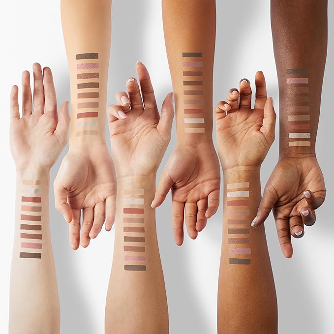 9Colors Nude Champagne Gold Rose Brown Colorful Glitter Eyeshadow Palette Makeup,Korean Natural Neutral Rainbow Eyeshadow Palettes Naturing-Looking Long Lasting Waterproof Blendable