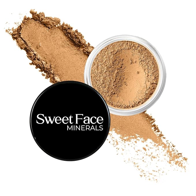 Deep Tan Shade Foundation (5g Full Size Sifter Jar) Matte Mineral Makeup Loose Powder Foundation – Full Coverage, Natural Finish, Noncomedogenic, SPF 30