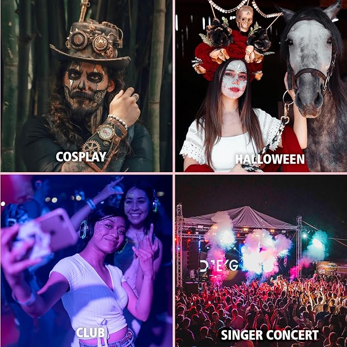 10 Colors Body Glitter,Face Glitter Makeup for Kids Women,Sparkly Chunky Hair Glitter for Eye Lip Hair Nails,Mardi Gras Glitter Makeup Face Paint,Singer Concerts Disco Rave Festival Accessories