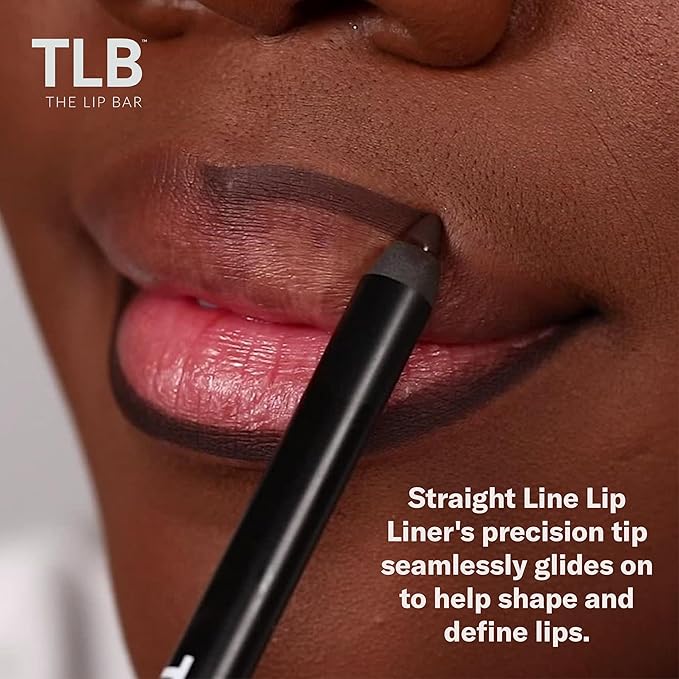 The Lip Bar - Lip Liner, Straight Shooter (Medium Brown) - High Pigment & Super Creamy - Smudge Proof & Water Resistant - Jojoba Oil, Aloe Vera, Coconut Oil, Vitamin E - Vegan & Cruelty Free - .042 oz