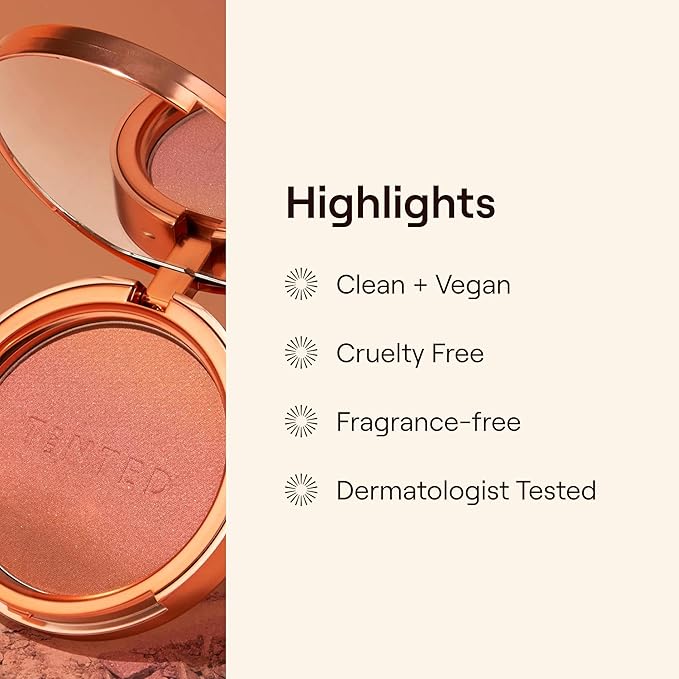 Live Tinted Huebeam Gradient Blushing Bronzer - Lightweight, Highly-Pigmented, Buildable & Blendable - Sunkissed, Glowy, Even Toned Skin Face Blush and Bronzer - Sahara Sunset