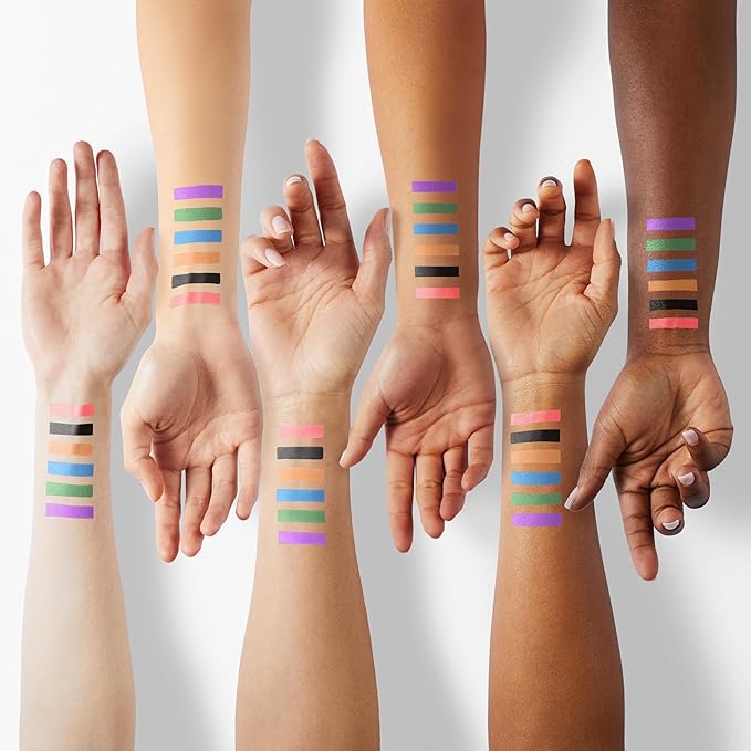 EPILYNX Waterproof Eyeliner - Smudge-Proof Liquid Eyeliner Pen with Precision Tip for Smooth, Long-Lasting Application - Vegan, Hypoallergenic & Gluten-Free Eye Liner - 6 Shades 2mL each Gift Set