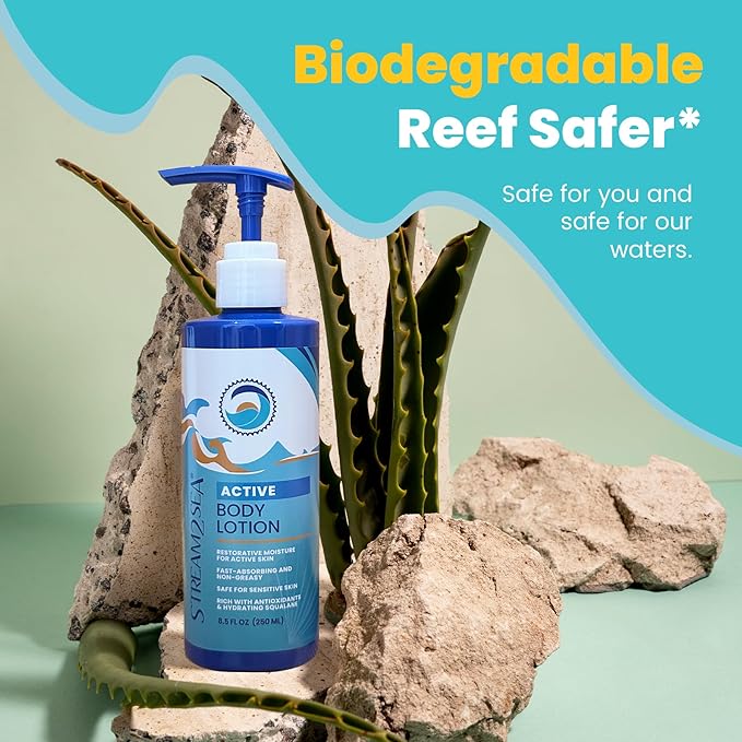 STREAM 2 SEA Nourishing Body Lotion For Dry Skin, 32 Fl oz Vitamin E Squalene Reef Safe and Paraben Free After Sun Moisturizing Body Lotion, Nourish and Protect Skin from Sun Exposure and Dry Weather
