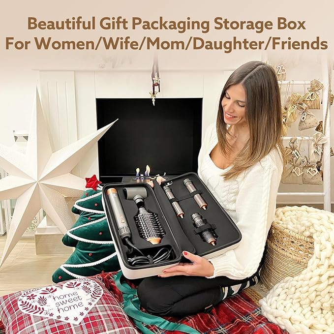 Webeauty Hair Dryer Brush 5 in 1 High-Speed Blow Dryers Fast Drying [Negative Ionic], Multi Hair Styler with Air Curling Iron, Volumizing, with Carrying Case