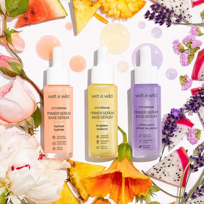 wet n wild Prime Focus Pore Minimizing Facial Serum Primer Makeup Extending, Improves Skin Texture, Hydrating & Exfoliating Retinol Alternative