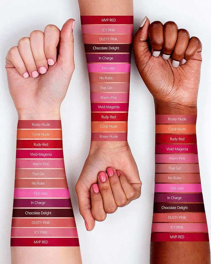 MAKI YIKA 3Pc Matte Lipstick Makeup, Red Pink Nude Lipstick For Women Long Lasting Smudge Proof Non Transfer Lip Makeup Cruelty Free |Red/Pink/Nude