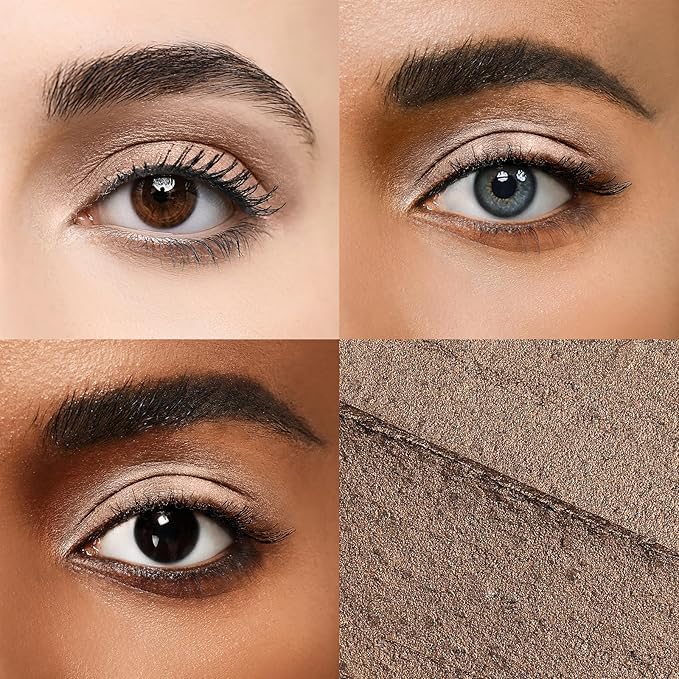 Cream Waterproof Hypoallergenic Eyeshadow Stick, long wear Metallic Glitter Matte Eye Shadow Pencil With Makeup Brush, Eye Brightener, 17 Bronze Shimmer