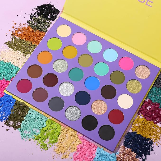 UCANBE 30 Colors Eyeshadow Makeup Palette – MACARON & Deep Neutral Tones – Matte Glitter Finishes – Highly Pigmented, Long-Lasting Eye Shadow Pallet for Daily Use, Cosplay, Festival, Party