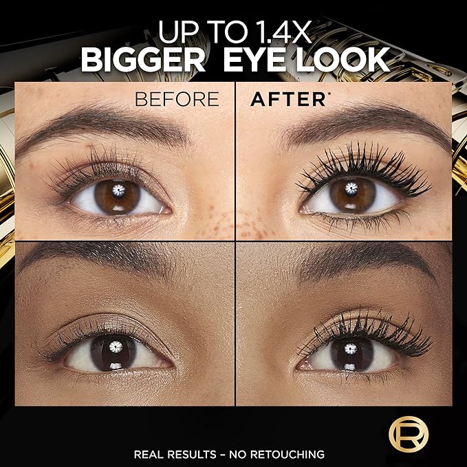 L'Oreal Paris Voluminous Panorama Mascara, Volumizing and Lengthening Mascara, Washable Longwear and Smudge Resistant Make Up, Black, 0.33 Fl Oz