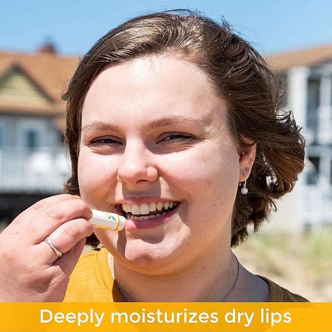 RaGaNaturals All Natural Lemon Moisturizing Lip Balm Gift Ornament for Holiday Stocking Stuffers, All Day Hydration, Original beeswax, Shea butter, Jojoba oil, Vitamin E and Love - Pack of 4 Tubes