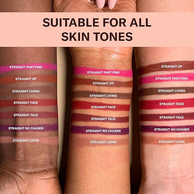 The Lip Bar - Lip Liner, Straight Lovin' (Mid Tone Taupe) - High Pigment & Super Creamy - Smudge Proof & Water Resistant - Jojoba Oil, Aloe Vera, Coconut Oil, Vitamin E - Vegan, Cruelty Free - .042 oz