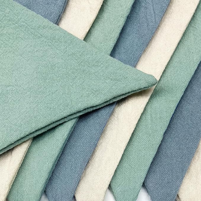 2 Sets of Blue Green Nursery Garland 24Pcs Green Blue Fabric Linen Pennant Banner Flags Triangle Streamers for Baby Playroom Decor Boys Nautical Birthday Hole in One Baby Shower Party Decorations