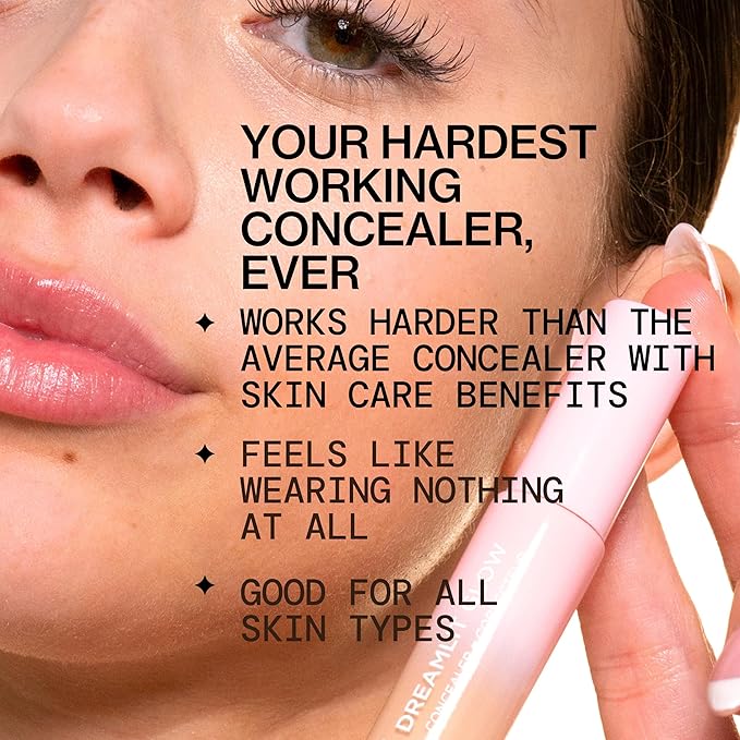 Pacifica Concealer – DreamLit Glow Full Coverage Concealer for Puffy Eyes & Dark Circles, Lightweight & Long-Lasting, Vegan & Cruelty-Free, Shade 07 (Golden Almond)