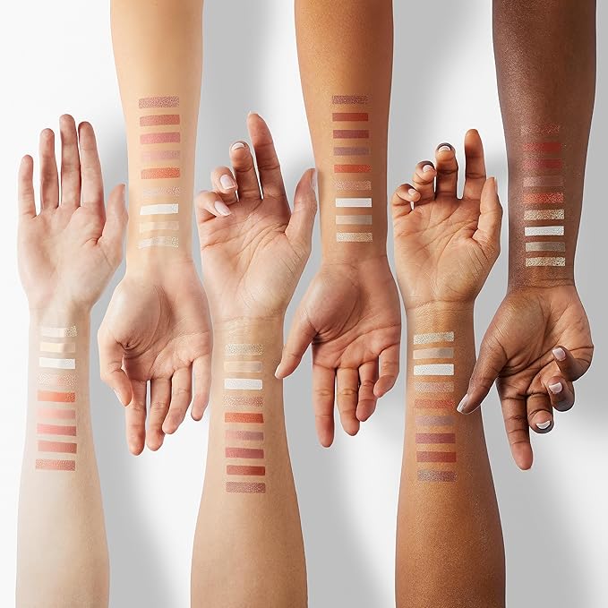 Kayswang 9 colors glitter eyeshadow palette makeup palette matte high pigment color cream texture natural eye shadow powder eye shadow palette in autumn winter long lasting waterproof (pink+orange)