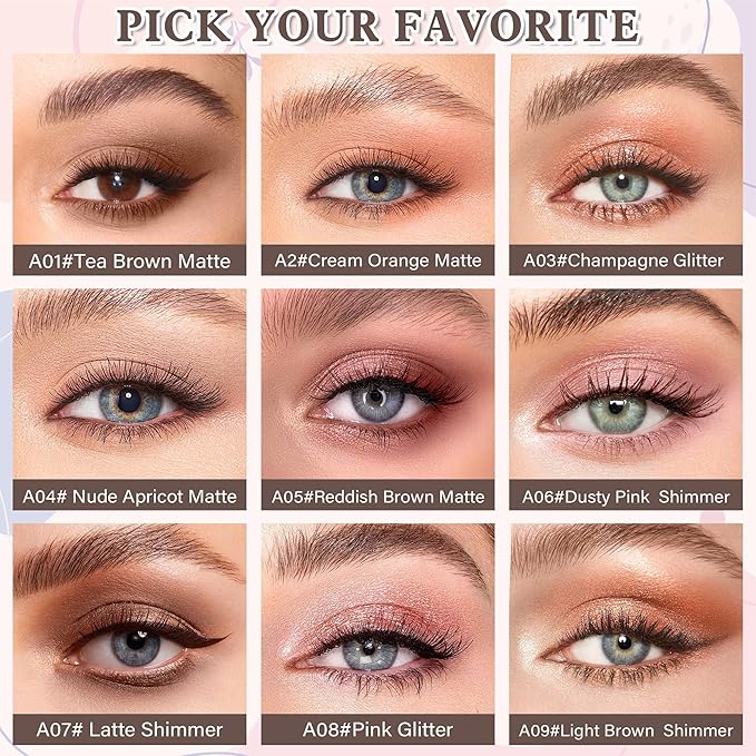 Red Brown Matte Single Eyeshadow Makeup Powder Palette，High Pigment Blendable Formula Eye Makeup for Women，Neutral Eye Shadow，sombras para ojos，Longwear Waterproof，Vegan & Cruelty-Free，Eyeshadow Gift