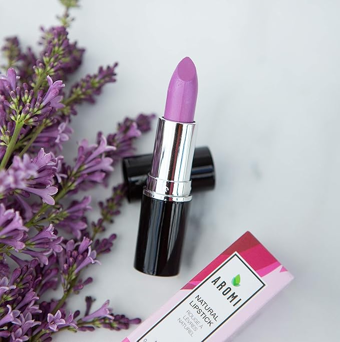 Aromi Natural Lipstick | Vegan, Cruelty-free Beauty, Handcrafted, Small Batch, Dye-free, Palm-free (Sweet Lilac)