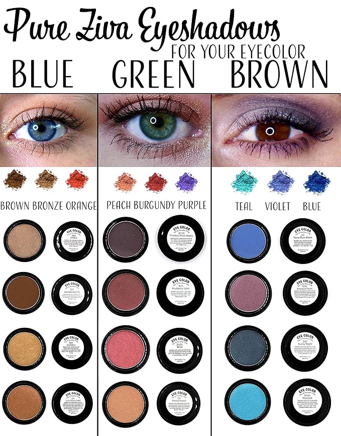 Honeymoon Peach Golden Frosted Dusty Bronze Glam Goddess Brown Shimmer Pressed Powder Single Vegan Eyeshadow; Talc, Paraben & Cruelty Free