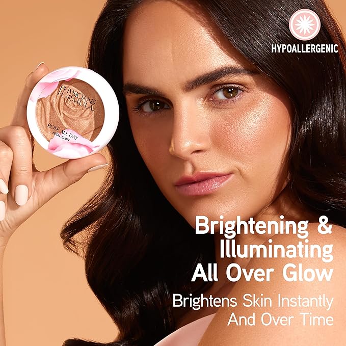 Physicians Formula Rosé All Day Highlighter Blush Face Powder, Pink Petal Glow, Dermatologist Tested, Clinicially Tested