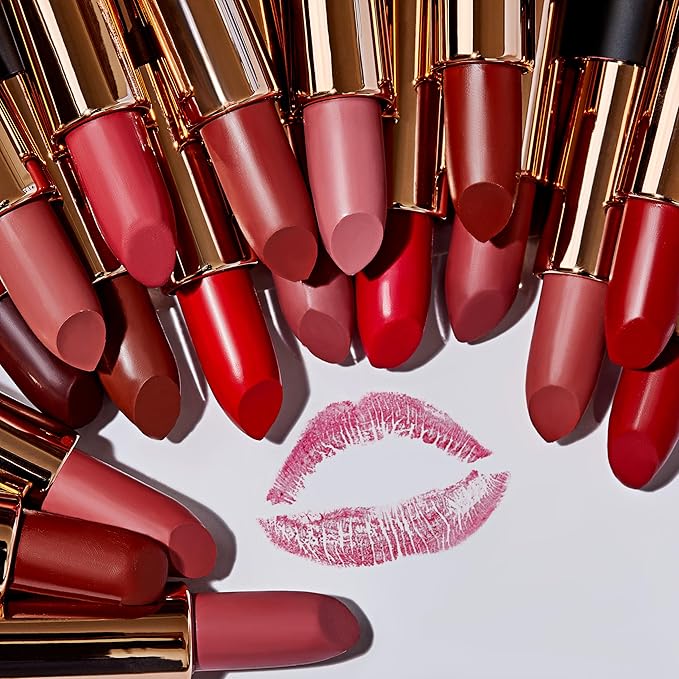 NATASHA MOOR Silk Suede Lipstick for Women - Long-Lasting, Waterproof Lipstick with Hydrating Semi-Matte Finish - Creamy, Cruelty-Free - Highly Pigmented with Mirror - 24-Hour Stay Power (BOSS)